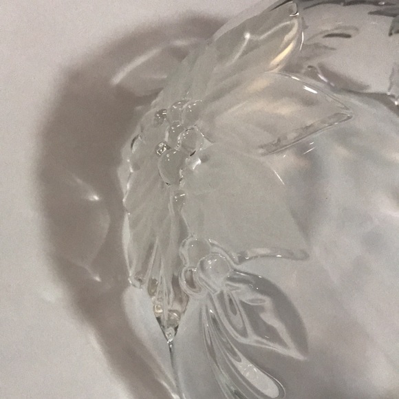 Mikasa Crystal Poinsettia Serving Bowl West Germany - Picture 11 of 12